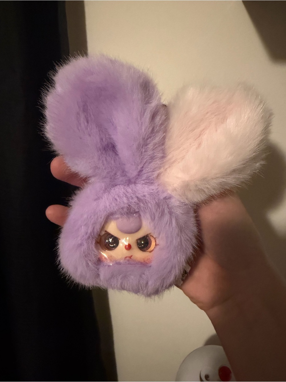 Plush Lavender & Cream BabyThree Bag Charm